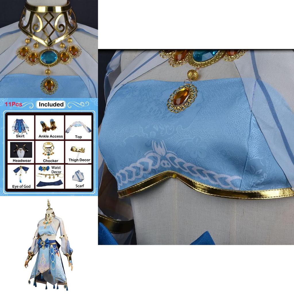 Genshin Impact Nilou Cosplay Costume Set For Halloween And Comic Con