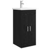 Bathroom Cabinet with Washbasin Black Oak
