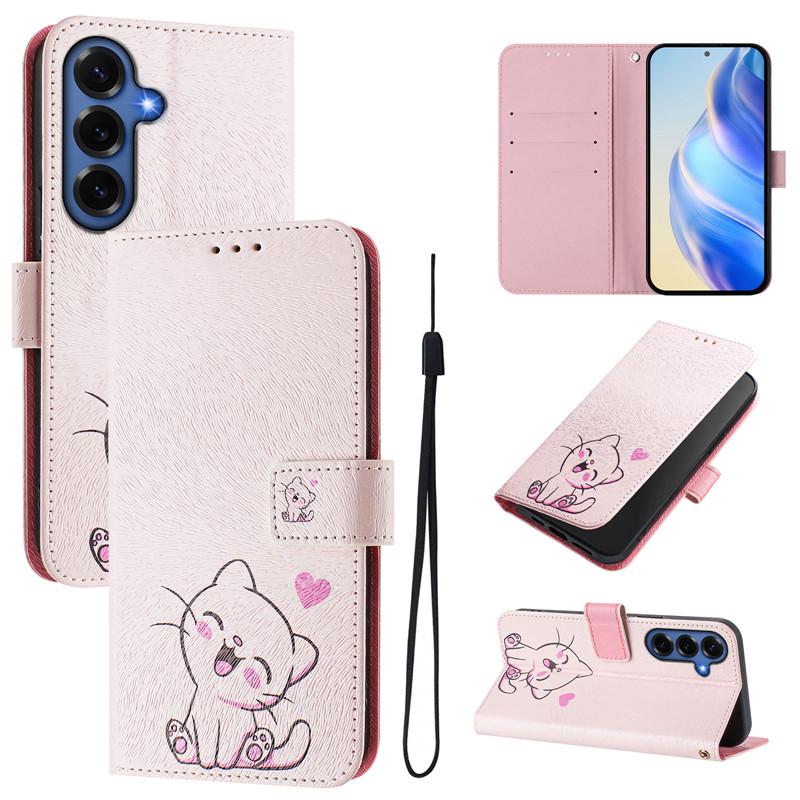 S26+ Leather Phone Case For Samsung Galaxy S26 Ultra S 26 Edge Pro Plus SM-S948B Coque Flip Cover Wallet Magnetic Painted Cases