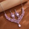 Vintage Luxury Crystal Necklace & Earrings Set for Banquet 2025