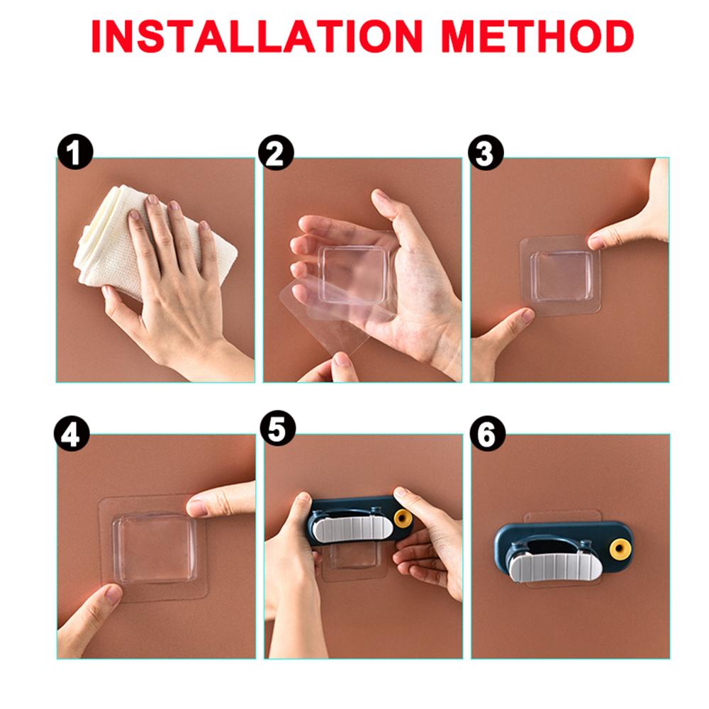 1Pcs Mop Broom Holder Wall Mounted Mop Holder Household Adhesive Storage Broom Hanger Mop Hook Racks Kitchen Bathroom Organizer