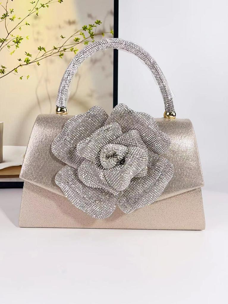 Heißer Verkauf Abendtasche Blume Braut Kleine Geldbörse Vollkleid Party Handtasche Hochzeit Geldbörse Damen Florale Kette Damen Clutches 2025 Geschenk