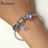 Bamoer 925 Sterling Silver Moonlight Jewels Charm Moonlight Castle Beads for Bracelet DIY Jewelry