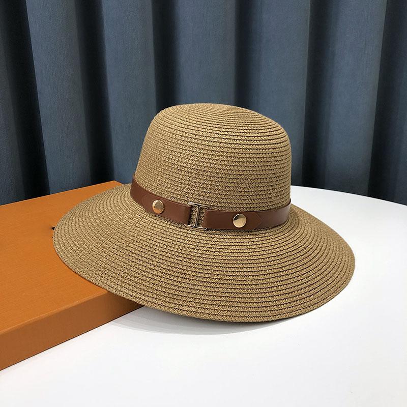 Französischer Strohhut Damen Sommer Strandurlaub UV-Schutz Sonnenhut Stroh Sonnenhut mit großer Krempe