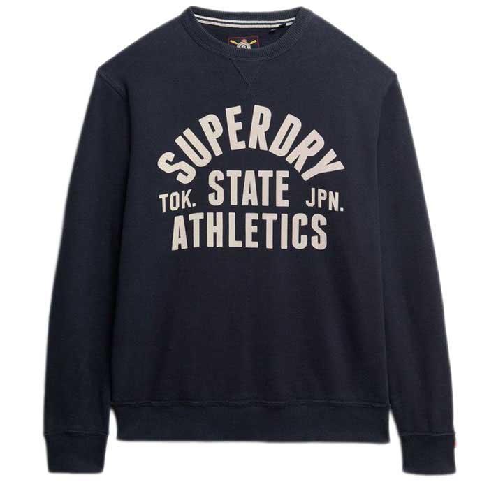 Superdry Herren Marineblau – Athletic Essentials – Sweatshirt In Bradley- Mit Rundhalsausschnitt - Bild 4
