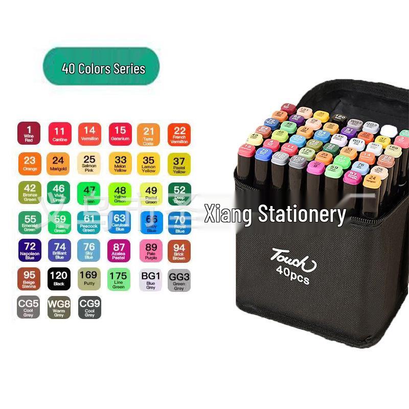 Double-Tip Quick-Drying Watercolor Markers, 48 Colors, Large Capacity for Students