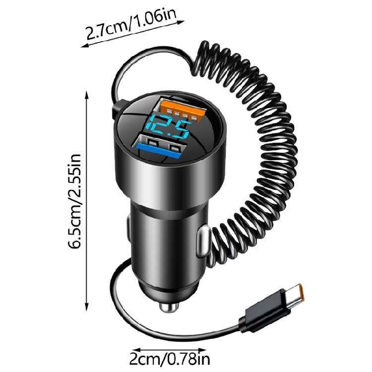 Car Charger Fast Charging Adapter Car Charging Solution with 150cm Cable for 12V-24V Car Automobiles Truck Bus