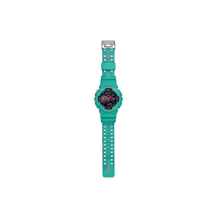 CASIO Men Liquid Crystal/Analog Dual Display Series Black Watch GA-110SGG-3AJR GA-110SGG-3AJR
