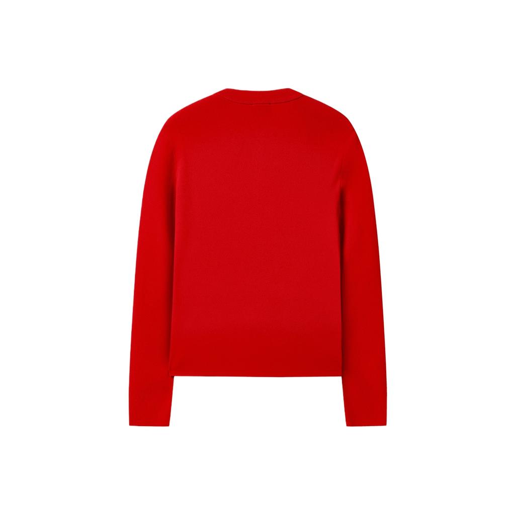 Fila Heritage Long Sleeve Pullover Simple Slim Knit Sweater Women Tops F11W548418FRD