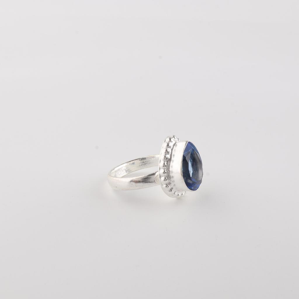Tanzanite Gemstone 925 Sterling Silver Handmade Women's Jewelry Promise Ring For Gift RR-77-3