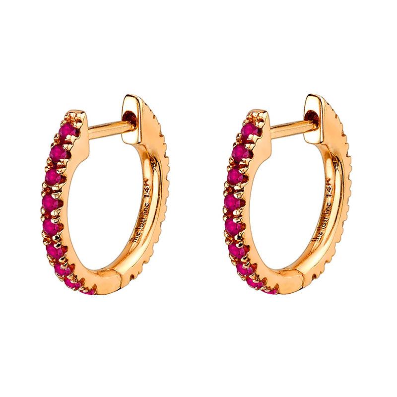 Cross-Border Elegant Women's Zircon Ear Cuffs and Hoops