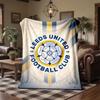 Coperta in Pile a Tema Leeds United Morbida e Accogliente in Peluche per Camera da Letto Divano Viaggio