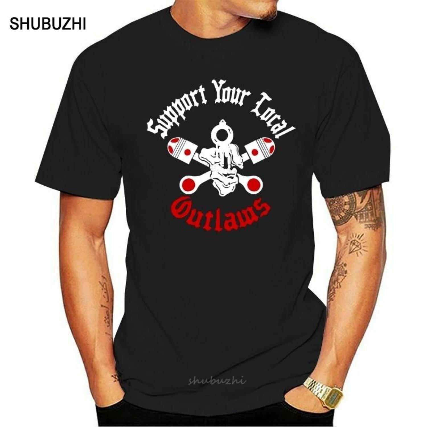 Outlaws Mc Sylo Логотип Поддержи Своих Местных Новая Футболка Все Размеры #az $ Футболка Подарок Больше Размеров И Цветов S чёрный