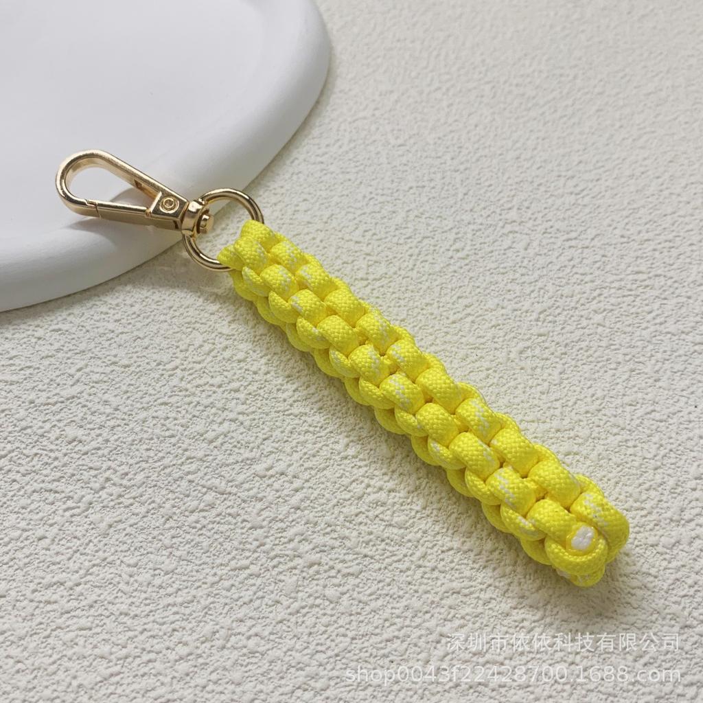 Miu family bag hanging cross-border explosive pure hand-woven pendant colorful fashionable unique shape braided rope car keychain