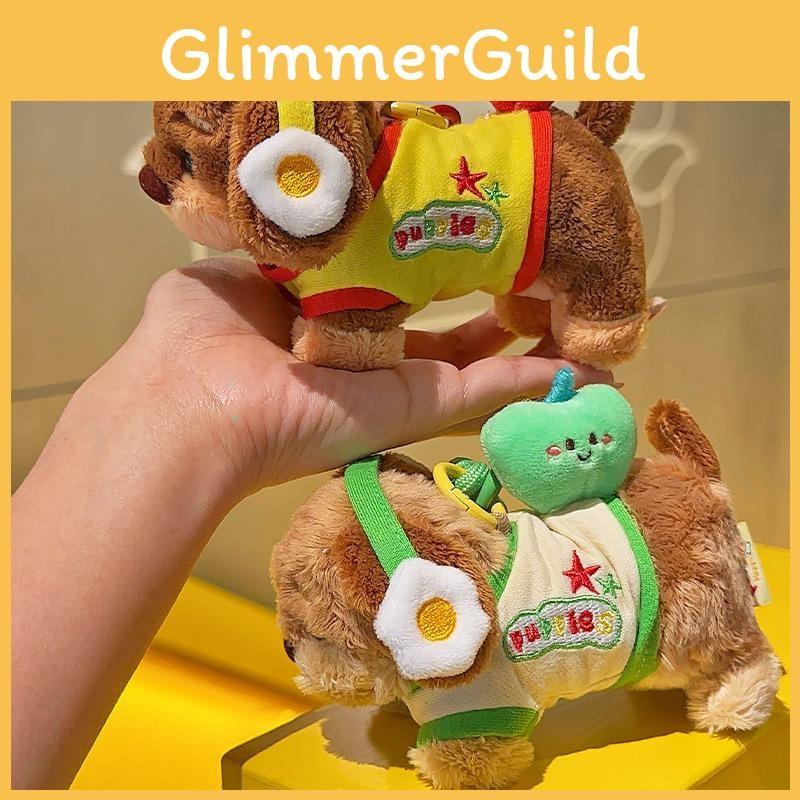 Wear Dachshund Clothes With Headphones Plush Keychain Bag Pendant Kids Gift