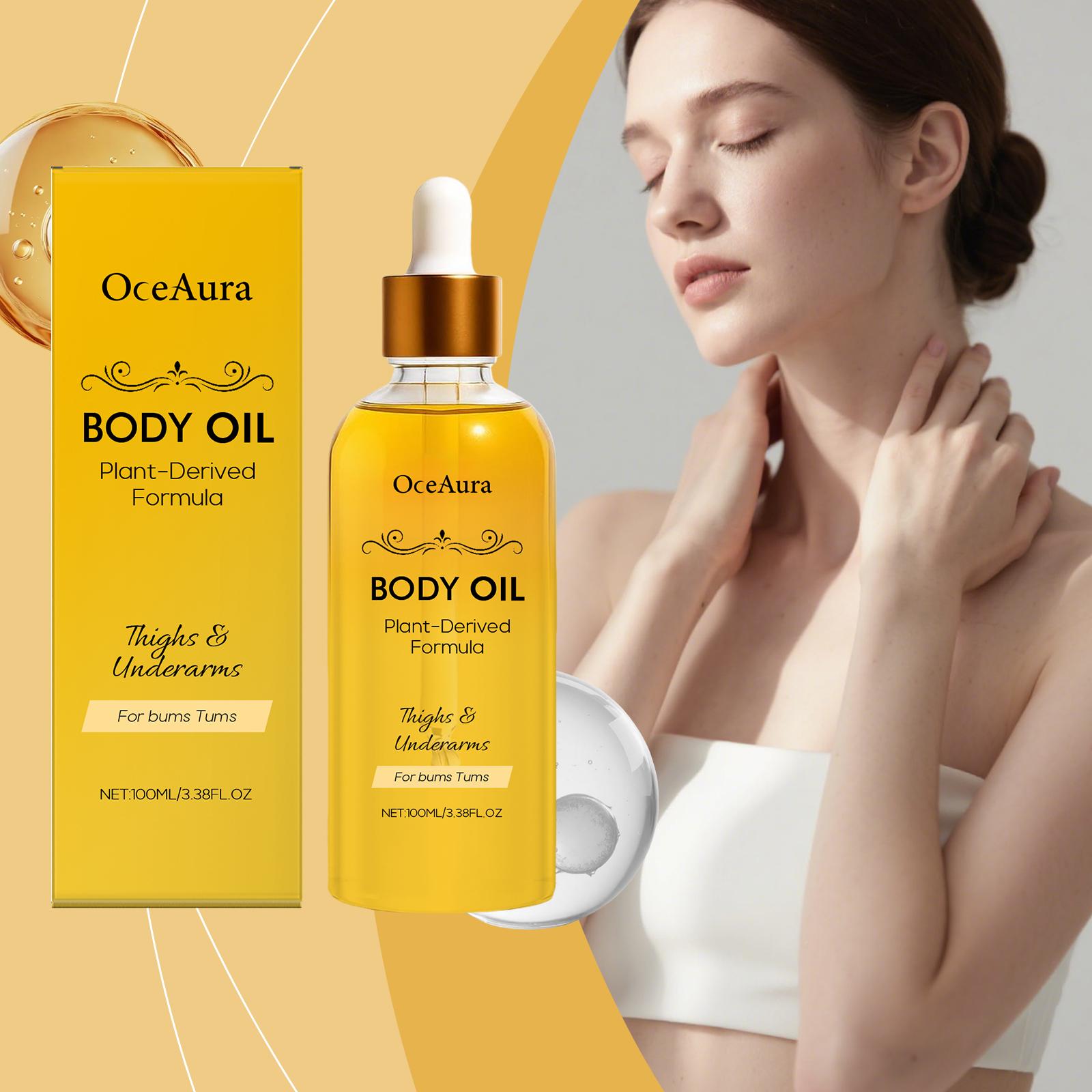 

OCEAURA Body Moisturizing Oil, Lightweight & Silky Smooth, Daily Massage & Hydration, Non-Greasy Feel 100ml