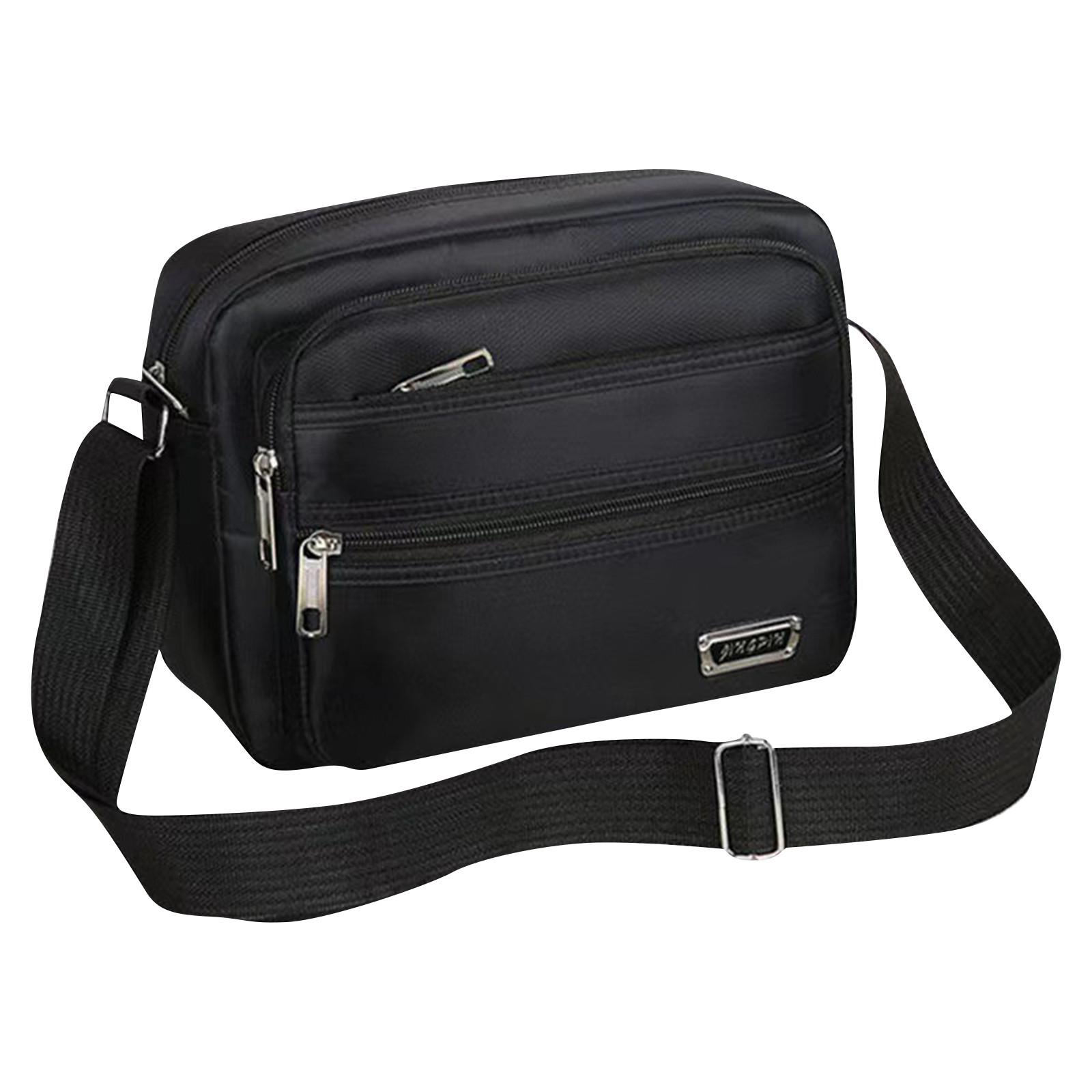 

Чоловіча та жіноча нейлоновий гаманець, полотняна сумка для зборів, касирова сумка через плече, тканинна сумка Оксфорд One Size чорний