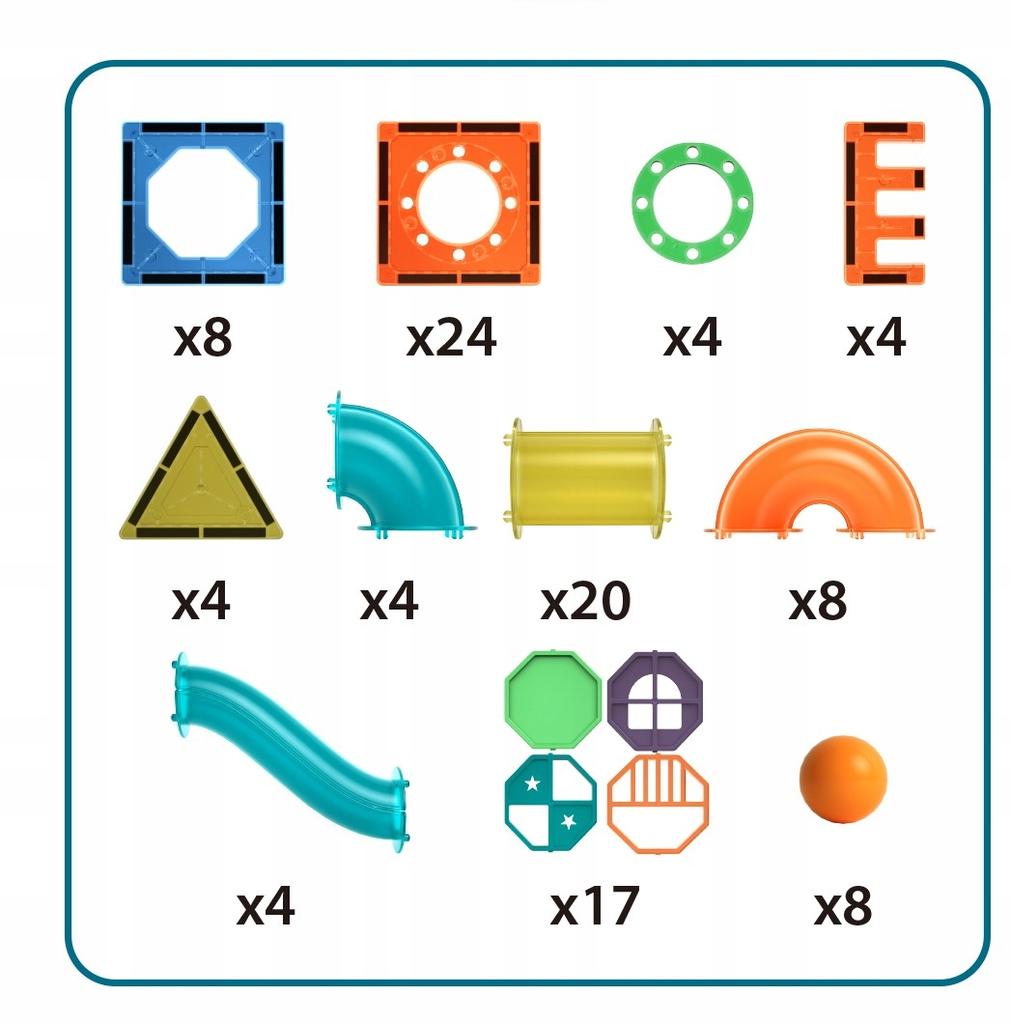 MAGNETIC BLOCKS 105pcs 3D LARGE CONSTRUCTION PANELS CREATIVE EDUCATIONAL