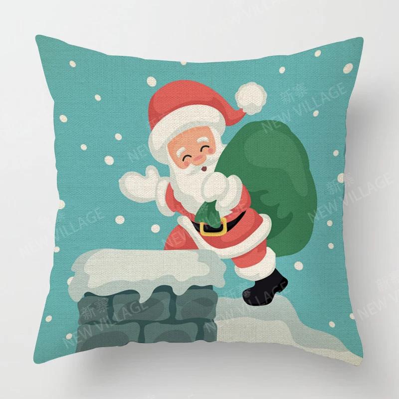 Decorative Cushion Home Living Room Decor Throw Pillow Cover 40*40 40X40Cm 60X60Cm 45X45Cm 50X50Cm Plant Winter Merry Christmas