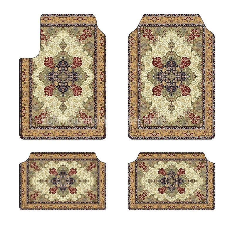 Bohemian Car Floor Mats Non Slip Soft Washable Universal Auto Foot Pads Vintage Interior Rugs