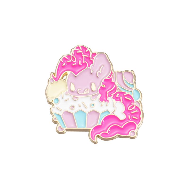 Little Horse Enamel Pins Custom Colorful Hair Brooches Lapel Badges Cartoon Animal Funny Jewelry Gift for Kids Friends