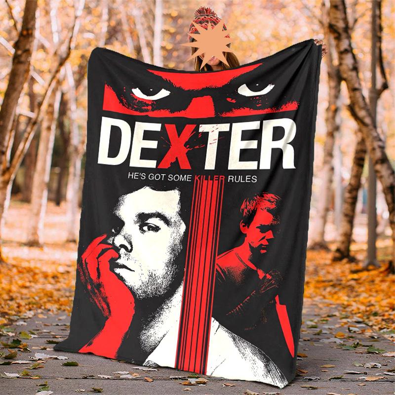 Dexter Flannel Blanket Soft Warm All-Season Throw, Design for Camping, Car Travel, Hiking Sofa, Bed, Office Perfect Gift for Parties