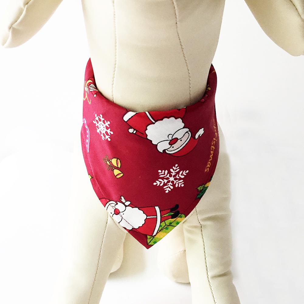 Dog Triangular Bandanas Pet Dogs Bandana Christmas Washable Bow Ties Collar Cat Scarf Accessories