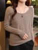 2026 Women's V-Neck Pure Wool Autumn/Winter Slimming Knitted Sweater