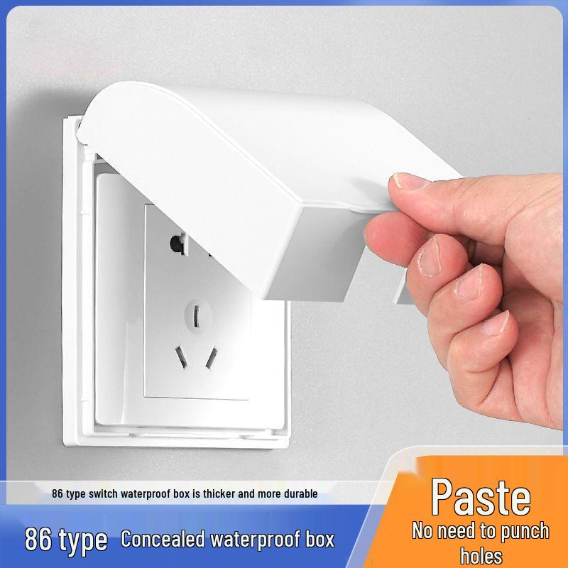 Universal Bathroom 86 Socket Box: Splash-Proof Switch Protector