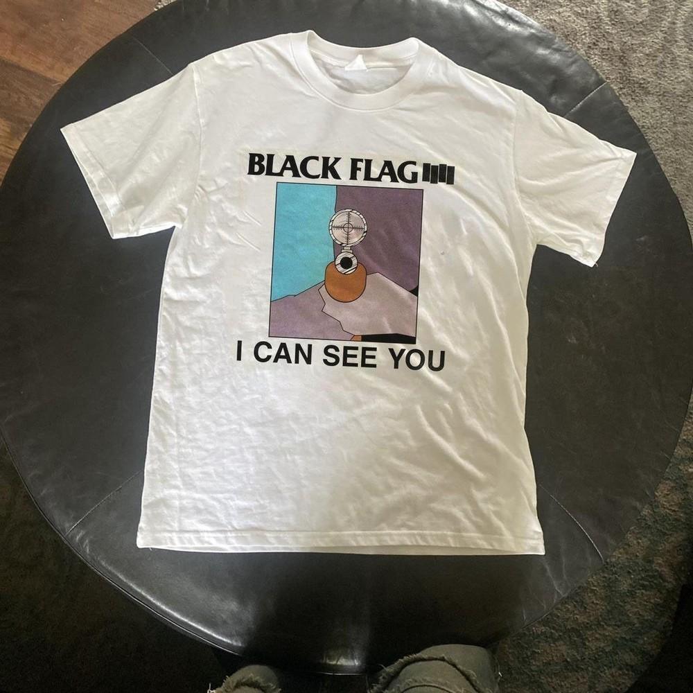 Black Flag I Can See You T-Shirt Tour Concert Full Size SG203 Unisex T-Shirt XL