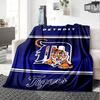Detroit Tigers Print Flannel Blanket High Quality Warm Comfortable Cover for All Seasons Perfect for Gifts Home Decor