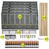 GUNSEED Tomica Holds Tomica Scale Miniature Tomica Parking Wooden Tomica Acrylic Garage, 30-35 Cars, 1/64 Cars, Five-Story Case, Case, Fence,