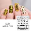 kads Nail Art Stamping Plates 63 Designs Nature Series Nail Template Stencil Plates for Nail Salon