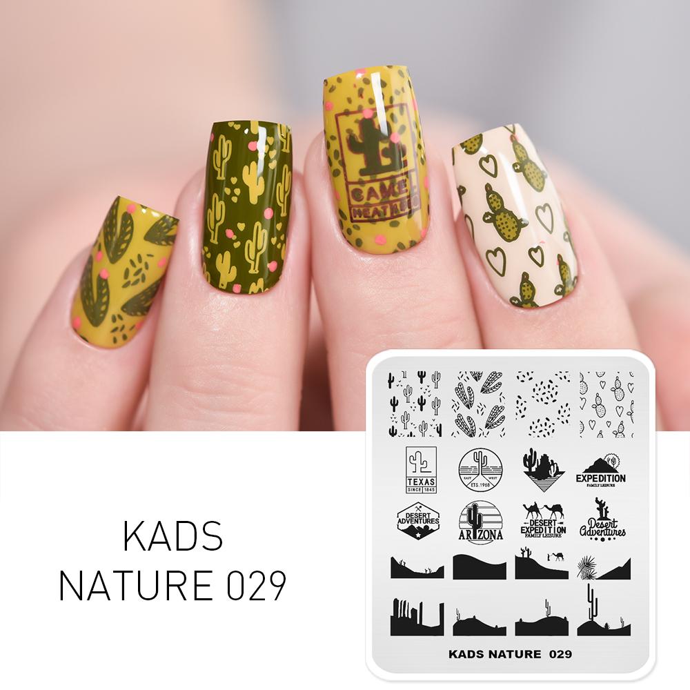 kads Nail Art Stamping Plates 63 Designs Nature Series Nail Template Stencil Plates for Nail Salon