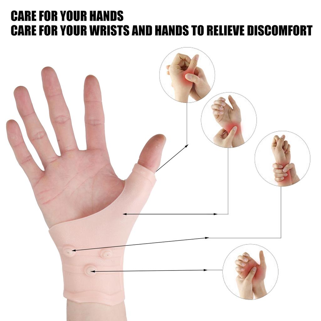 2pcs SEBS Magnet Therapy Wrist Thumb Support Pain Relief Elastic Washable Wrist Brace