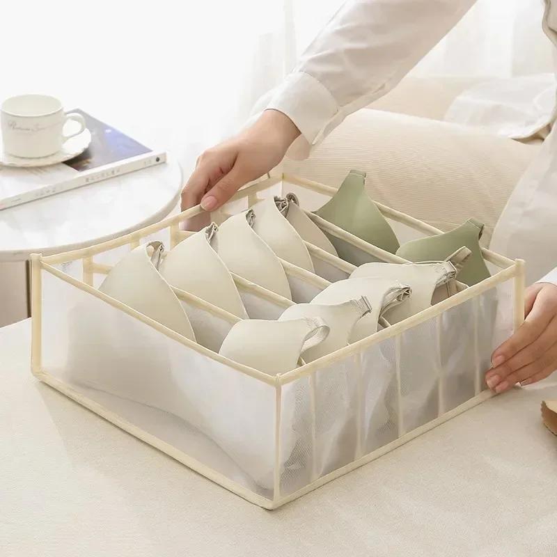 Organizér na spodní prádlo Úložný box Skládací organizéry do skříně Zásuvkový dělič Úložné boxy na spodky Ponožky Podprsenka