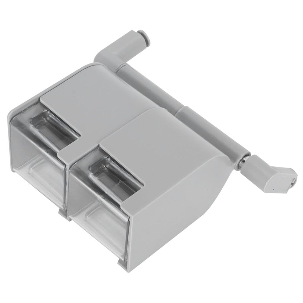 NoPunching WallMounted Seasoning Box Rotatable 2Layer Drawer Type Box for Kitchen(Gray )
