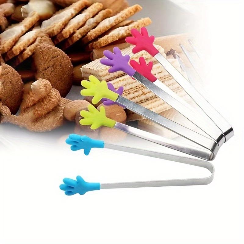 1/4pcs Kitchen Food Serving Tongs, Thickened Non-Slip for Pastry Ice Cube Sugar, Multi-Purpose Snack & Buffet Clip