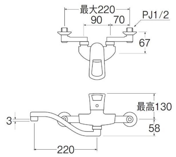 SANEI Faucet Design Faucet Series Single Mixer Faucet for Kitchen K1712A (Sanei Manufacturing) [Faucet Fittings] [COULE]