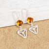 Citrine Gemstone Jewelry, 925 Solid Sterling Silver Earrings, Handmade Beautiful Silver Earrings For Wedding Gift