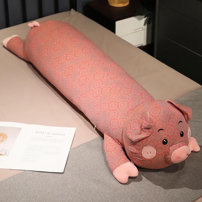 

Мультяшная плюшевая длинная подушка с изображением животных, милый принт, цветок, свинья, собака, медведь, мягкая подушка, поросенок, щенок, подушка для сна, кукла, декор для дома 80cm