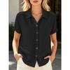 JPNTKY Women's Fashion Casual POLO Neck Short Sleeve Blouses & Shirts