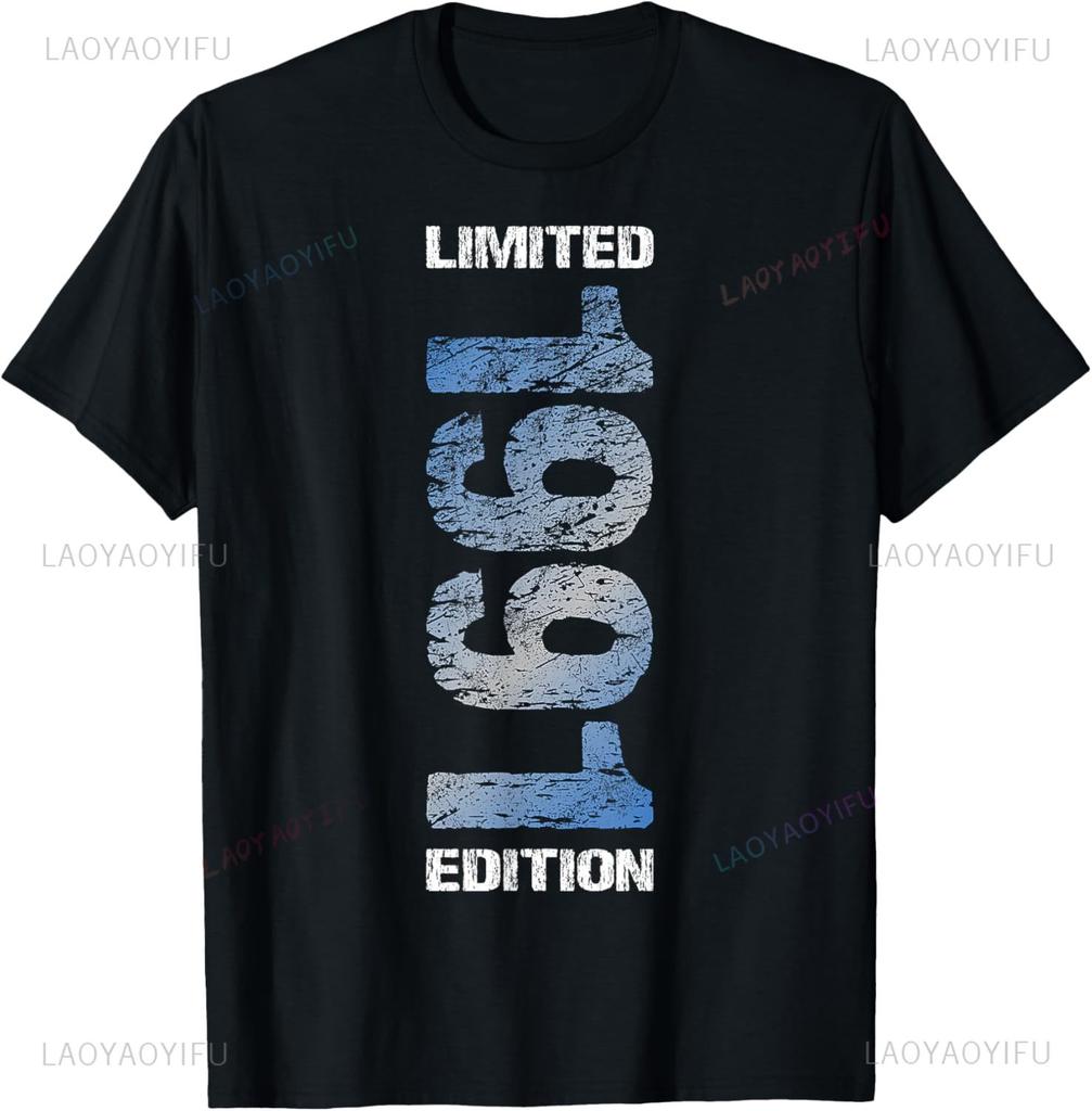 Vintage Limited Edition 35th Birthday Gifts Men Women 35 Years Old 1991 TShirt Cotton Graphic T Shirts Short Sleeve Camiseta