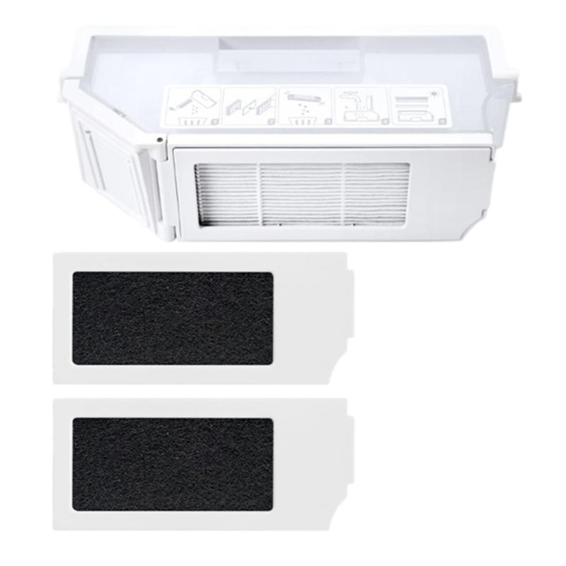 

Compatible For X1s Pro Robotic Vacuum Cleaner Replacement Accessories Robot Dust Box Bin HEPA Filter & 2 Carbon Filters 1