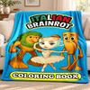 Brainrot blanket Flannel Blanket Soft Cozy Plush Throw for Sofa Bed Lightweight Home Decoration Outdoor camping