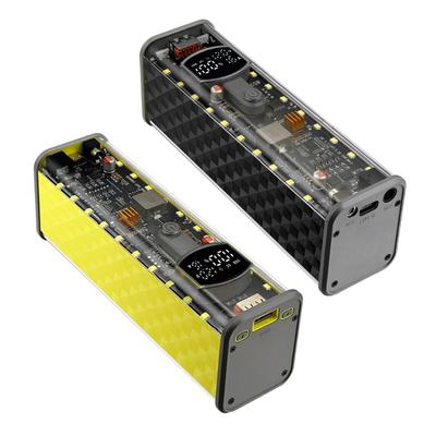 DIY 65W Portable Powerbank Case For 8pc Flat Top 18650 Batteries Shell 3.3V-24V Output Battery Box(Battery Not Included)
