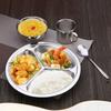 Piatto Piatto da Cena 1 pz Argento Acciaio Inossidabile 3 Sezioni Rotondo Diviso 22cm 24cm 26cm Set Merenda Utile Pratico