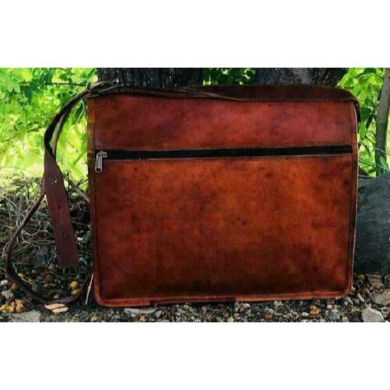 Vintage Laptop Messenger Briefcase Bag Satchel NEW Leather