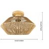 Minimalist LED Ceiling Lamp Shades Light Fixture Handmade Woven Chandelier Lampshade for Bedroom Office Laundry Restaurant