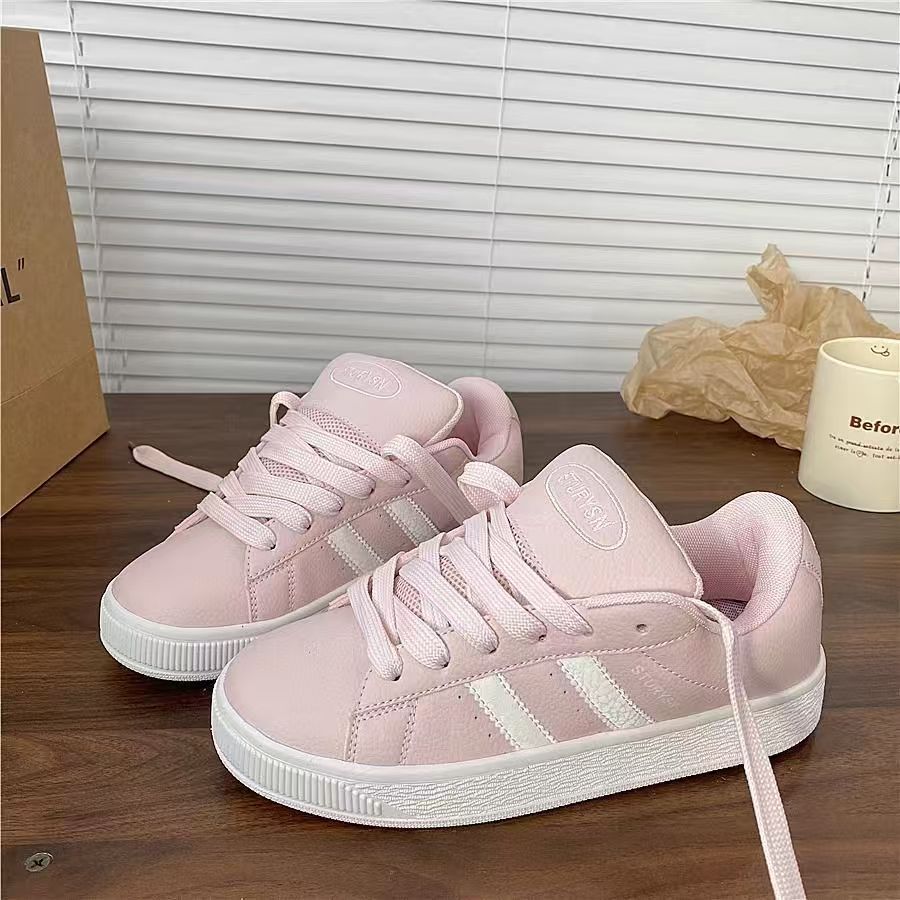 

Ветер ретро черный золото оригинальные хлебные туфли женские прилив весна новые повседневные маленькие белые туфли кеды 40 розовый